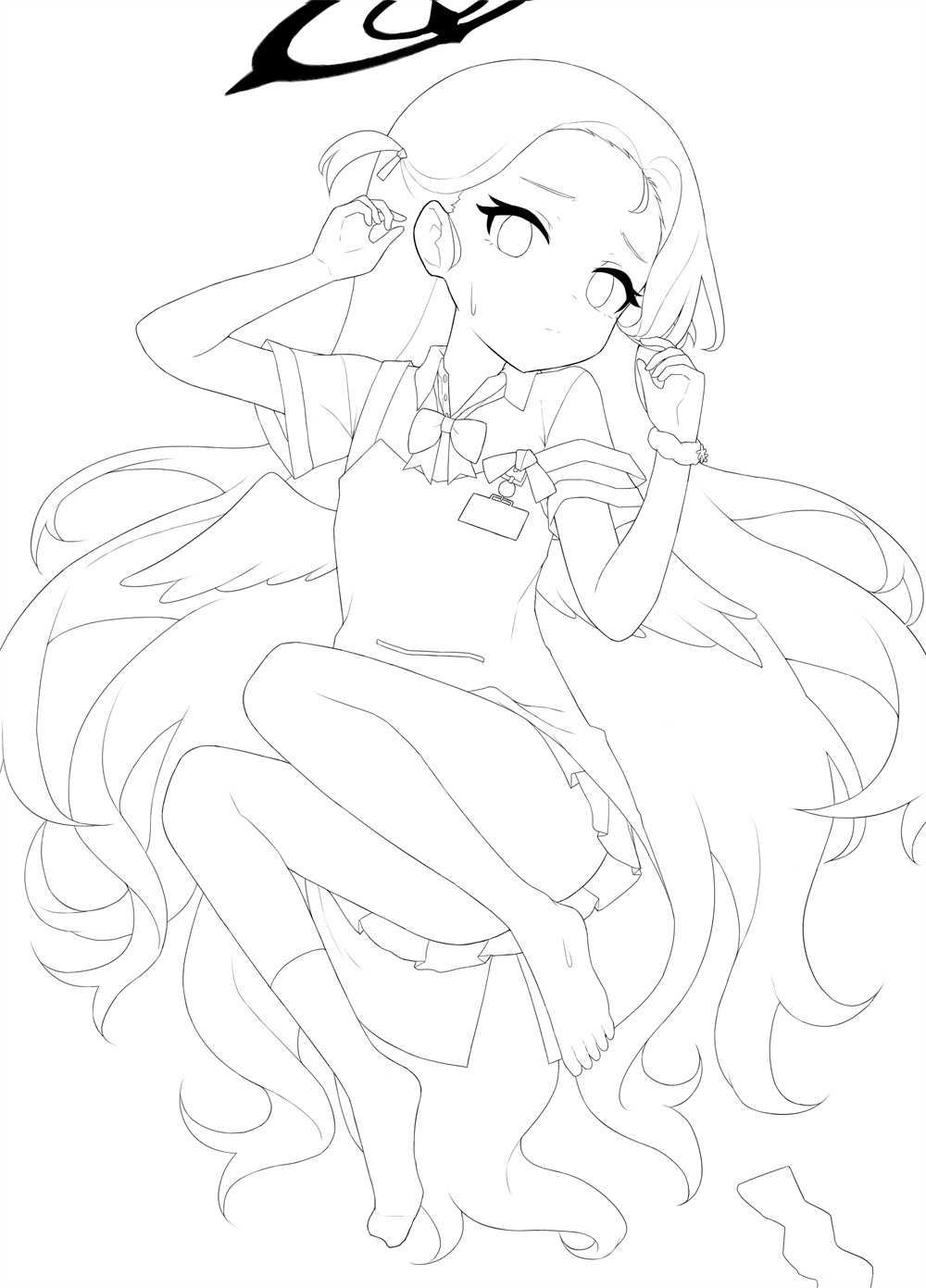 【P站画师】泳装少女 碧蓝档案全家桶 韩国插画师hagoonha的美图壁纸作品推荐